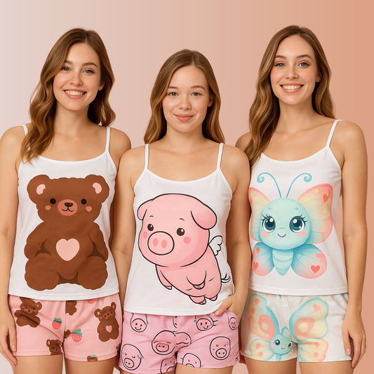 PIJAMAS DAMA SHORT TALLA UNICA